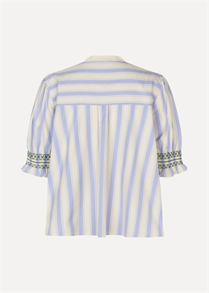 Smocked Cotton gathered bluse Pastel Stripes Stine Goya 